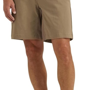 Men's  Regular Fit Synthetic Flat Front Short