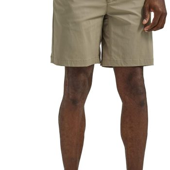 Men's  Regular Fit Synthetic Flat Front Short